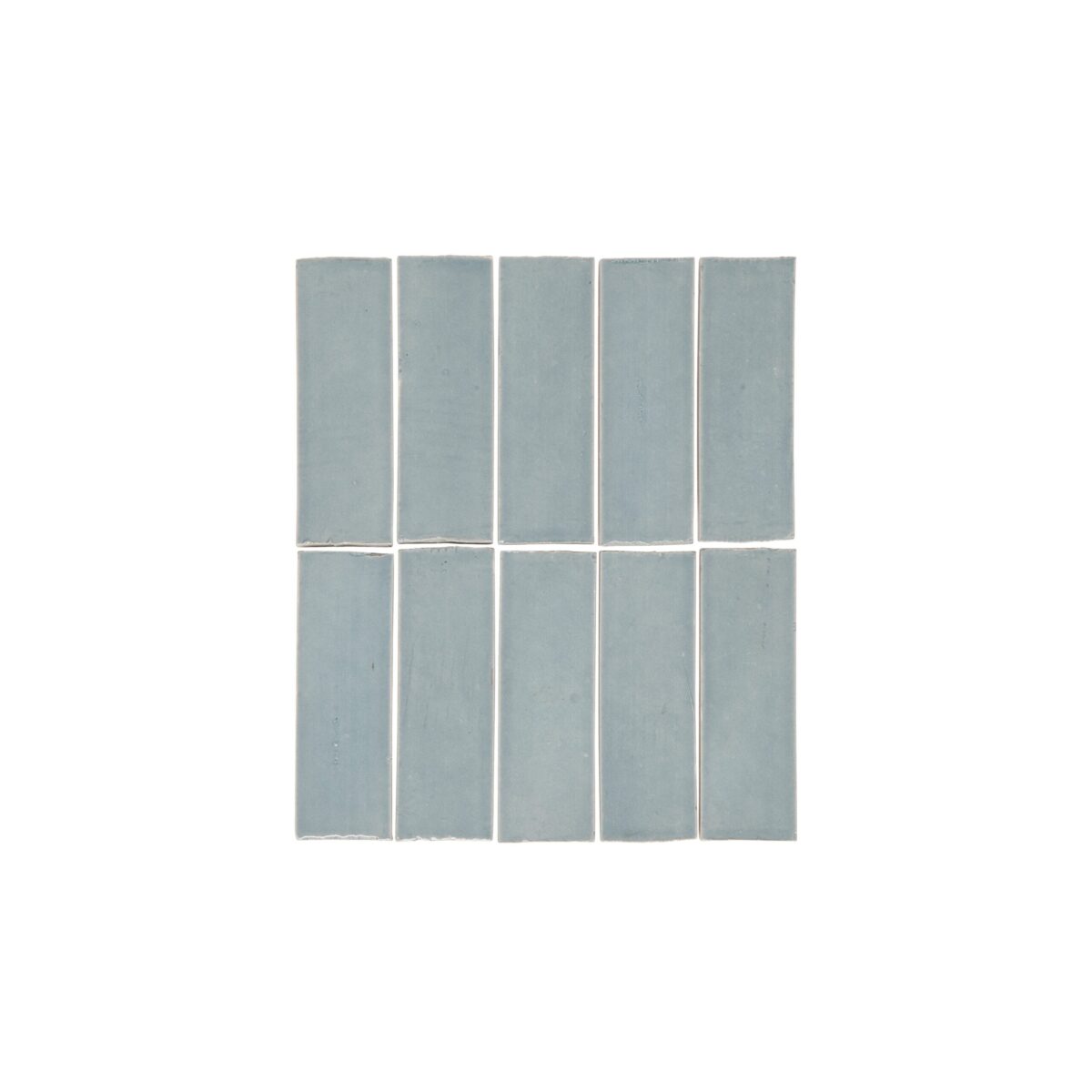 Rommani Handmade Zellige Rectangle Tile - Powder Blue