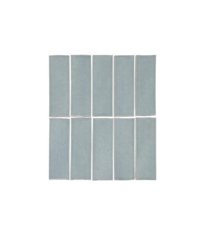 Rommani Handmade Zellige Rectangle Tile - Powder Blue
