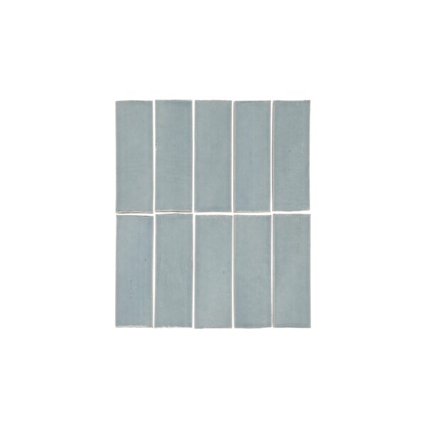 Rommani Handmade Zellige Rectangle Tile - Powder Blue