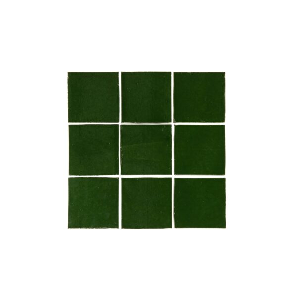 Rommani Handmade Zellige Square Tile - Fern