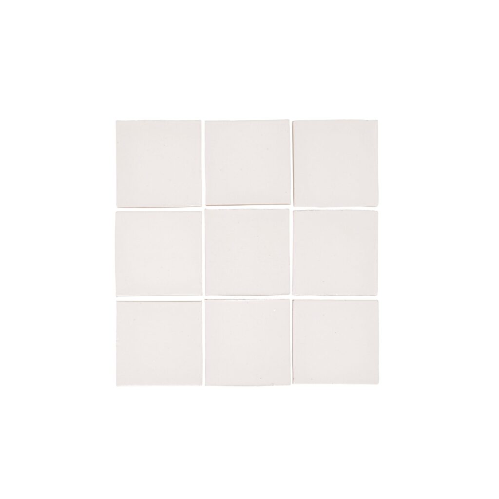 Rommani Handmade Zellige Square Tile - Pearl