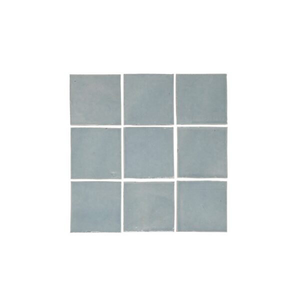 Rommani Handmade Zellige Square Tile - Powder Blue