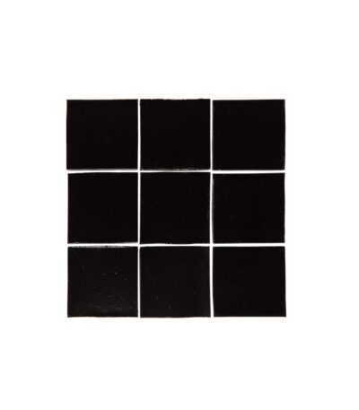 Rommani Handmade Zellige Square Tile - Raven Black