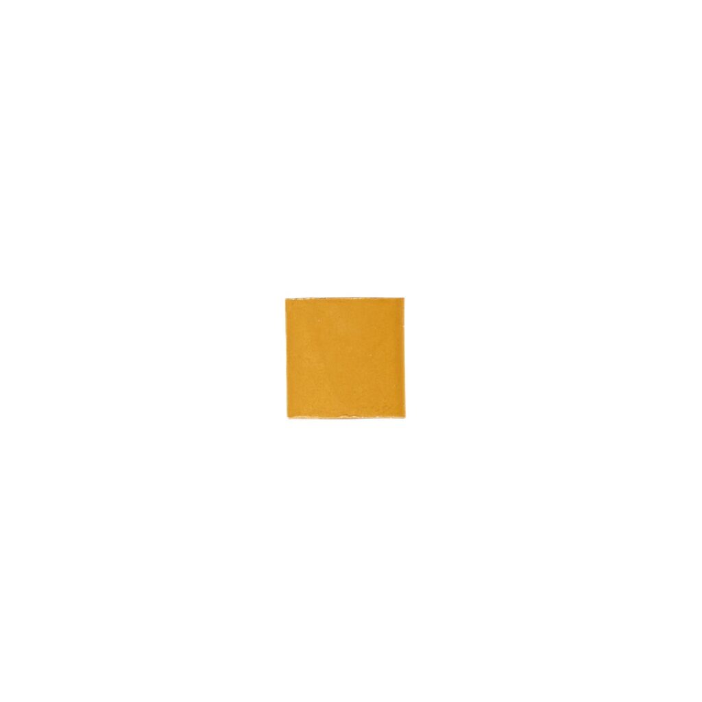 Rommani Handmade Zellige Square Tile - Saffron Yellow (Sample)