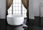 Ronda Round Freestanding Bathtub - Gloss White - Overflow - 1400mm | RBT1350