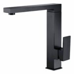 Rosa High Rise Square Sink Mixer - Matt Black | PSS1008SB-B