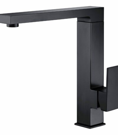 Rosa High Rise Square Sink Mixer - Matt Black | PSS1008SB-B