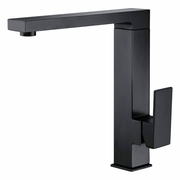 Rosa High Rise Square Sink Mixer - Matt Black | PSS1008SB-B