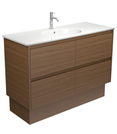 Rotondo Amato 1200 Walnut Vanity On Kick