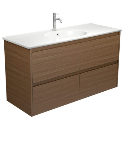 Rotondo Amato 1200 Walnut Wall-Hung Vanity