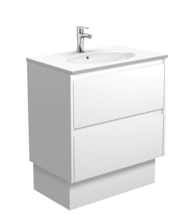 Rotondo Amato 750 Satin White Vanity On Kick