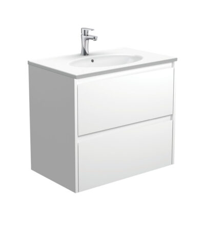 Rotondo Amato 750 Satin White Wall-Hung Vanity