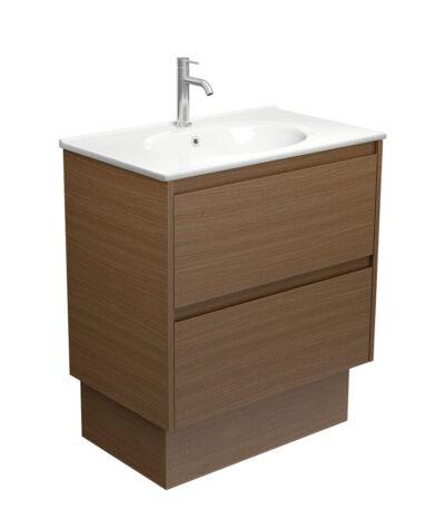 Rotondo Amato 750 Walnut Vanity On Kick