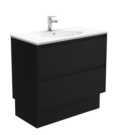 Rotondo Amato 900 Satin Black Vanity On Kick