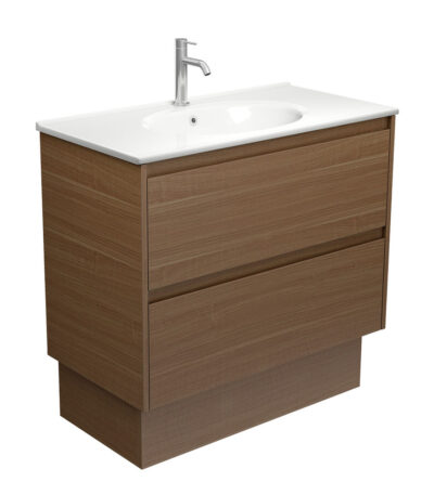 Rotondo Amato 900 Walnut Vanity On Kick