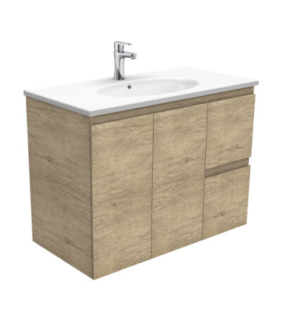 Rotondo Edge Scandi Oak 900 Wall-Hung Vanity