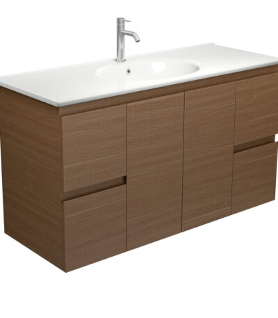Rotondo Edge Walnut 1200 Wall-Hung Vanity