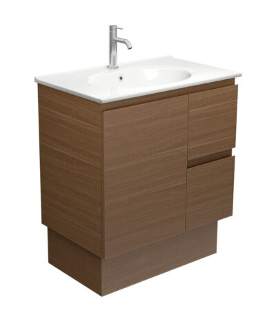 Rotondo Edge Walnut 750 Vanity on Kickboard