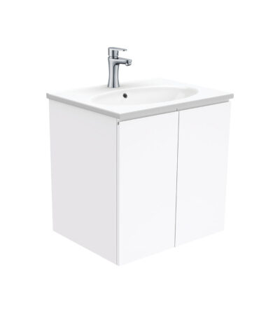 Rotondo Fingerpull Gloss White 600 Wall-Hung Vanity