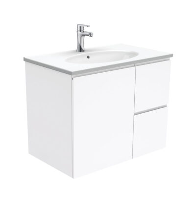 Rotondo Fingerpull Gloss White 750 Wall-Hung Vanity