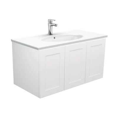 Rotondo Mila 900 Wall-Hung Vanity, Left Drawer