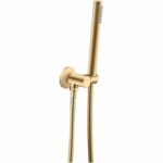 Round Brushed Gold Shower Rail with Handheld Shower | BUYG2131.SH