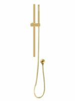Round Brushed Gold Stainless Steel Rail with Handheld Shower-Fixed Wall Connector Set | BUYG2147-1.SH