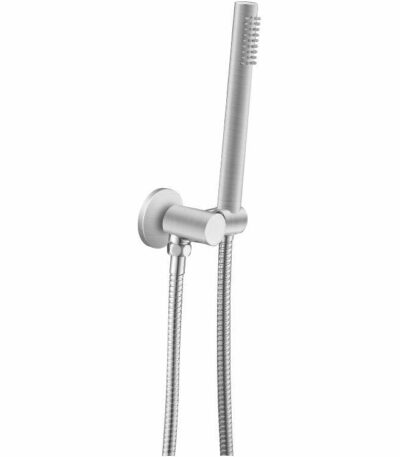 Round Brushed Nickel Shower Rail with Handheld Shower | BU2131.SH