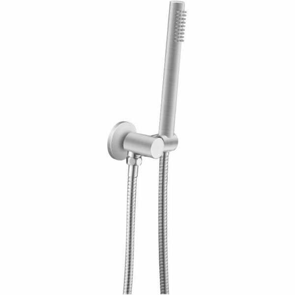 Round Brushed Nickel Shower Rail with Handheld Shower | BU2131.SH