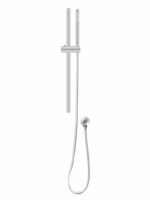 Round Brushed Nickel Stainless Steel Rail with Handheld Shower-Fixed Wall Connector Set | BU2147-1.SH