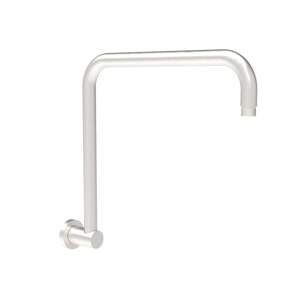 Round Brushed Nickle Rectangle Curved Shower Arm - PRY020-BN
