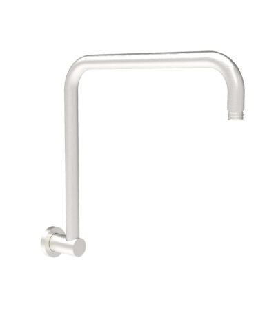 Round Brushed Nickle Rectangle Curved Shower Arm - PRY020-BN