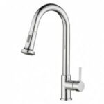 Round Chrome Pull Out Spray Kitchen Sink Mixer Tap | CH1013.KM