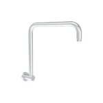 Round Chrome Rectangle Curved Shower Arm - PRY020