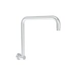 Round Chrome Rectangle Curved Shower Arm - PRY020
