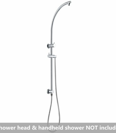 Round Chrome Shower Station without Shower Head and Handheld Shower | CH2128.SH.N