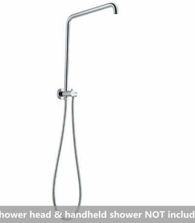 Round Chrome Shower Station without Shower Head and Handheld Shower | CH2138-L.SH.N
