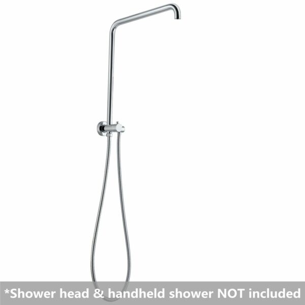 Round Chrome Shower Station without Shower Head and Handheld Shower | CH2138-L.SH.N