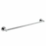 Round Chrome Single Towel Rack Rail 612mm