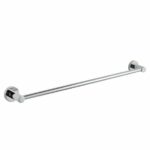 Round Chrome Single Towel Rack Rail 612mm
