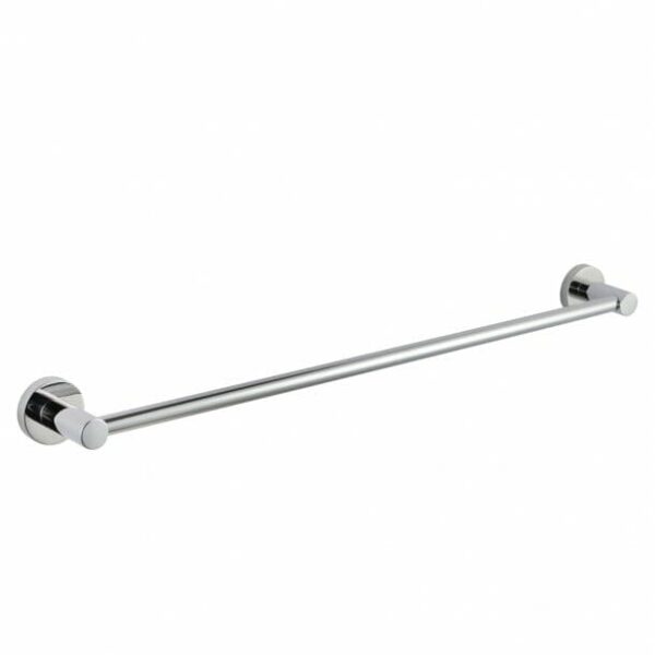 Round Chrome Single Towel Rack Rail 612mm