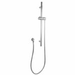 Round Chrome Stainless Steel Rail without Handheld Shower-Fixed Wall Connector Set | CH2147-1.SH.N