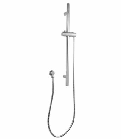 Round Chrome Stainless Steel Rail without Handheld Shower-Fixed Wall Connector Set | CH2147-1.SH.N