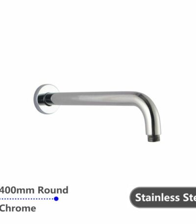 Round Chrome Stainless Steel Wall Mounted Shower Arm 400mm