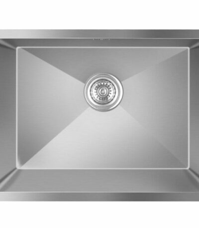 Round Corner Chrome Stainless Steel Handmade Single Bowl Kitchen Sink - 510x440x230mm | CH5144R.KS
