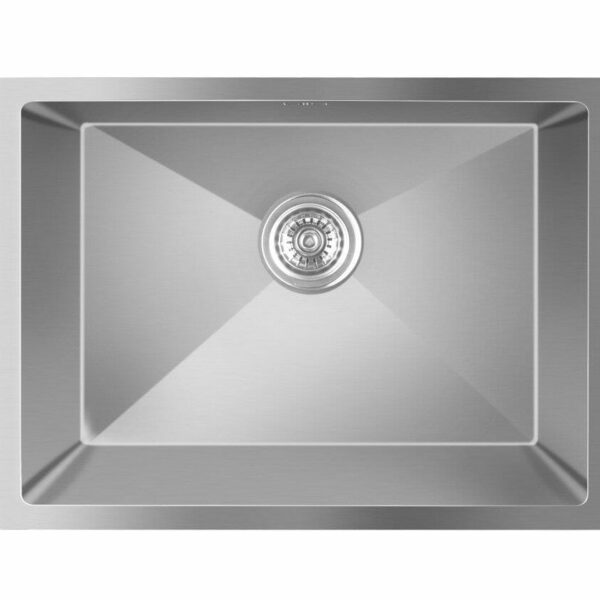 Round Corner Chrome Stainless Steel Handmade Single Bowl Kitchen Sink - 510x440x230mm | CH5144R.KS