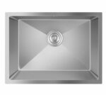 Round Corner Chrome Stainless Steel Handmade Single Bowl Kitchen Sink - 510x440x230mm | CH5144R.KS