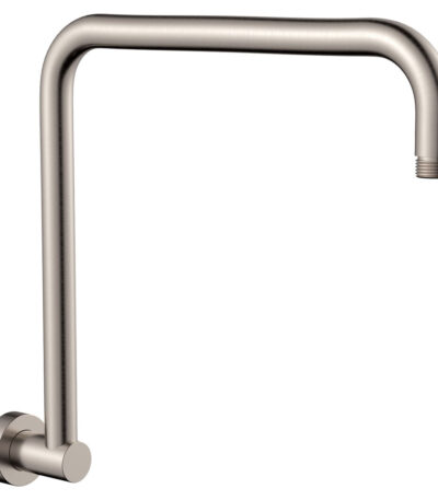 Round Fixed Gooseneck Shower Arm, Brushed Nickel