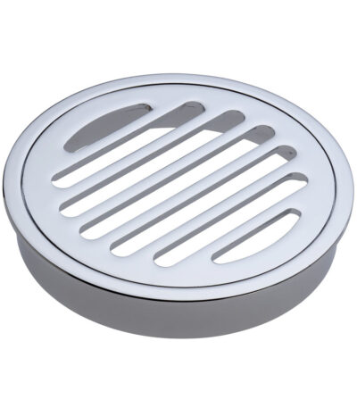 Round Floor Waste, Round Grate, 100mm Outlet