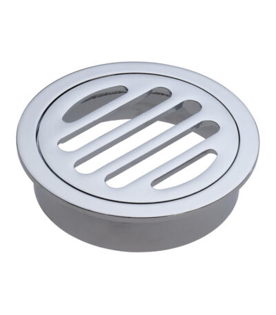 Round Floor Waste, Round Grate, 80mm Outlet